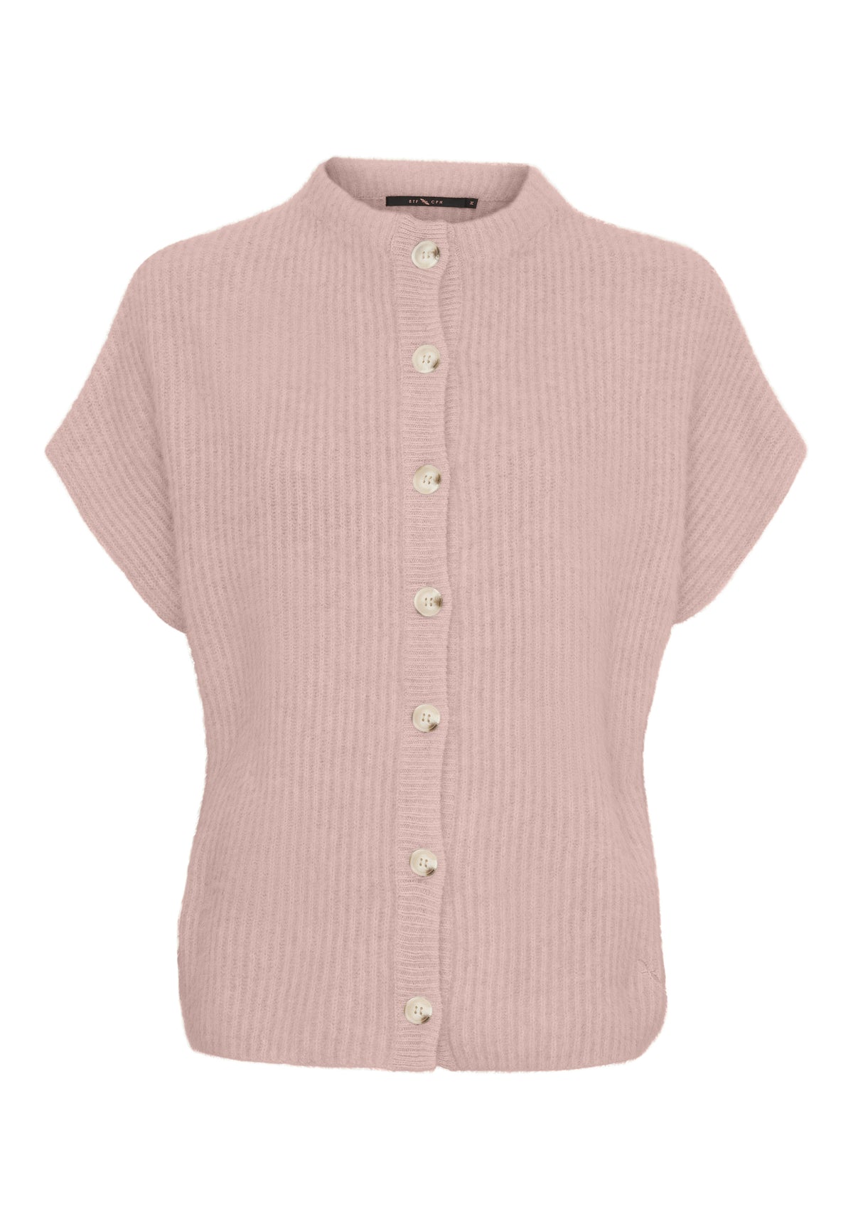 BTFCPH BTFELEANOR cardigan med korte ærmer i vaskebjørnsgarn Veste Rosa