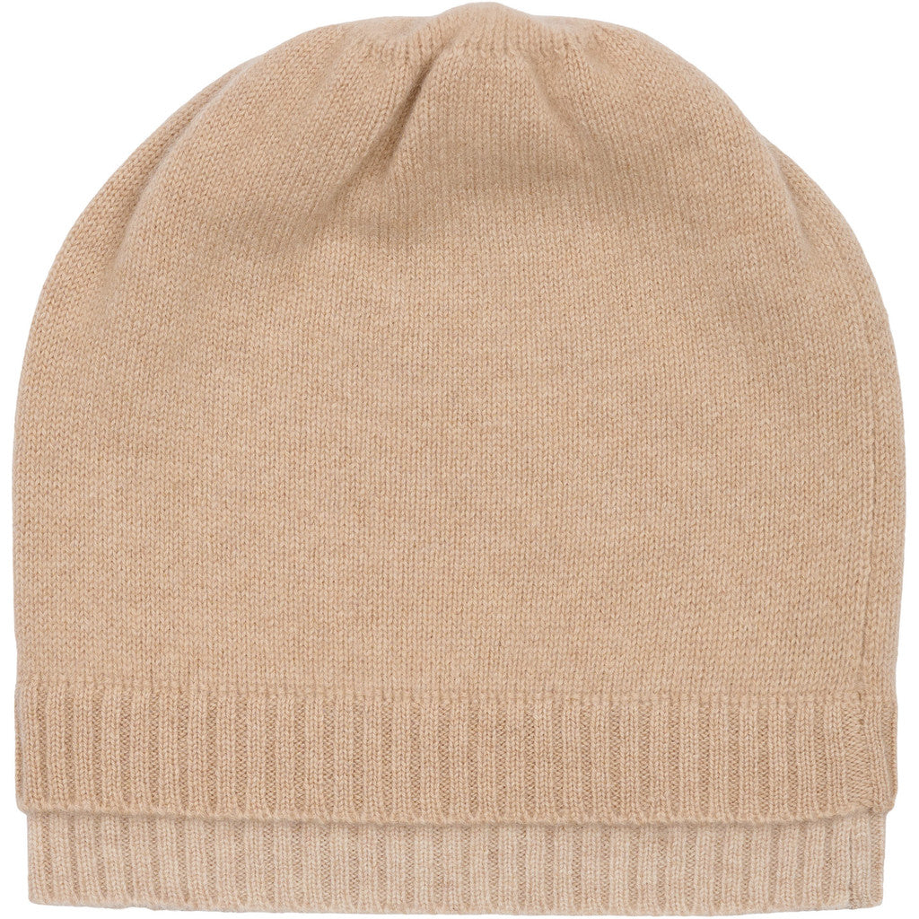 BTFCPH BTFFIONA Pure Cashmere Beanie Hatte Almond Melange w. Beige Melange Rib