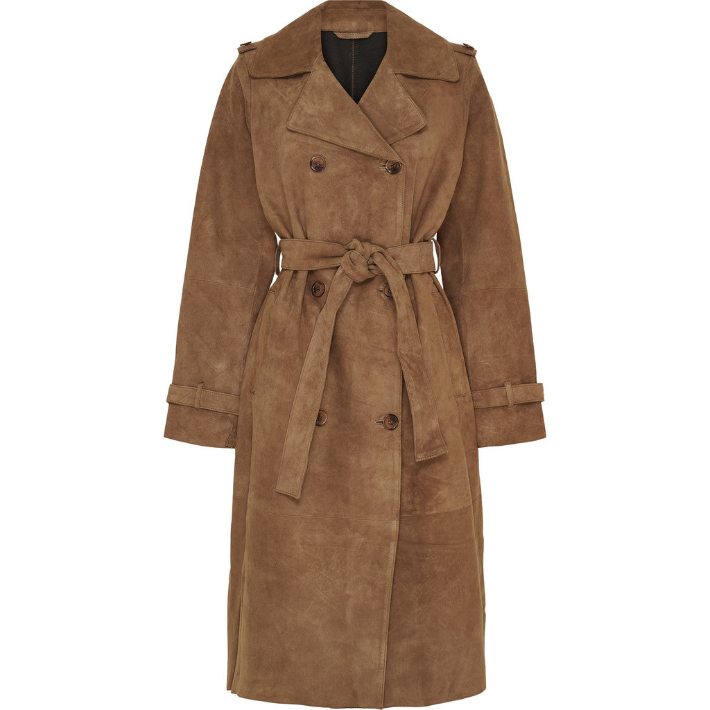 BTFCPH BTFGRETTA Suede Trenchcoat Jakker Nude Brown