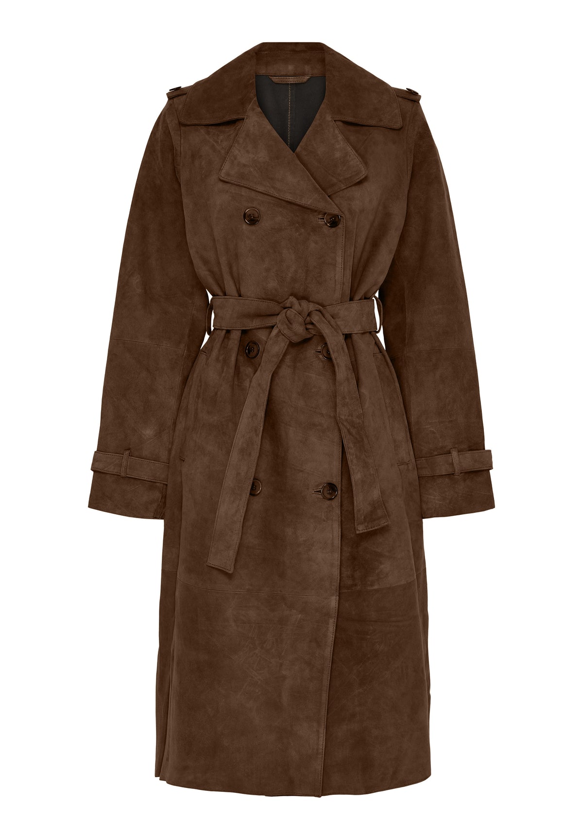 BTFCPH BTFGRETTA Trenchcoat i ruskind Jakker Brun