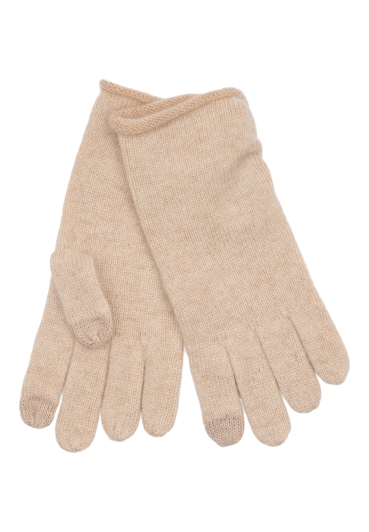 BTFCPH BTFIDA Pure Cashmere Gloves Handsker Beige Melange w. Almond Melange Rib