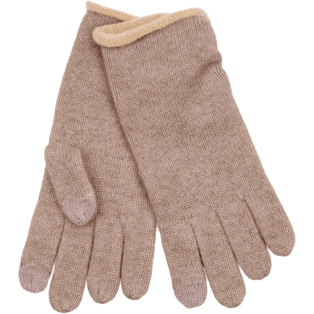 BTFCPH BTFIDA Pure Cashmere Gloves Handsker Brown Melange w. Almond Melange Rib