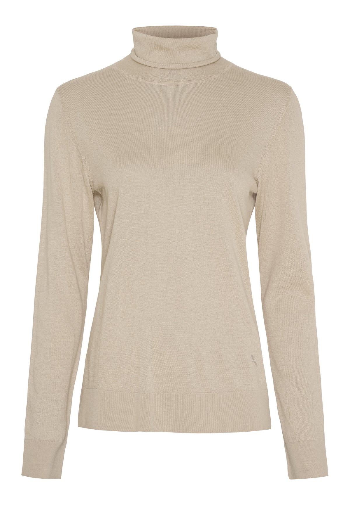 BTFCPH BTFINGRID Silk Turtleneck Tops Beige