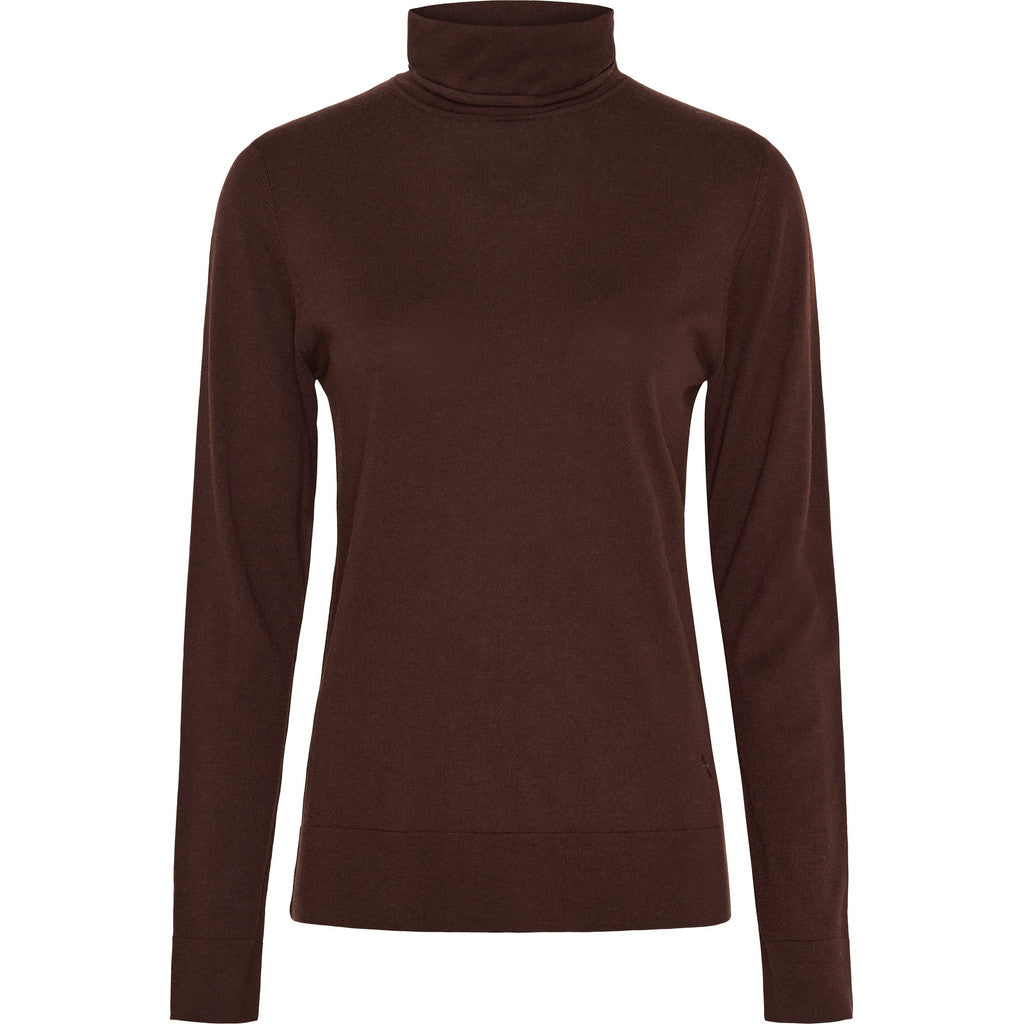 BTFCPH BTFINGRID Silk Turtleneck Tops Brun
