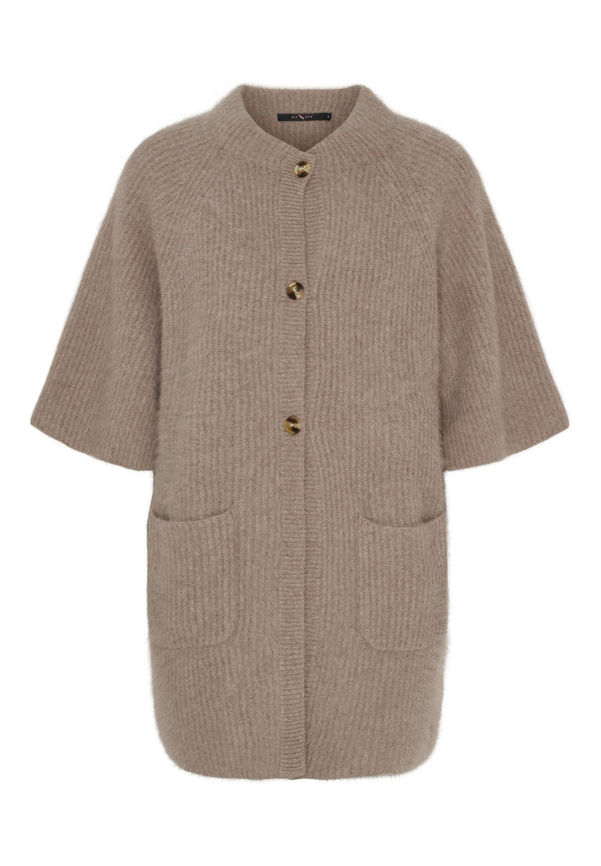 BTFCPH BTFKAROLINE Cardigan i vaskebjørnsgarn Cardigans Brun