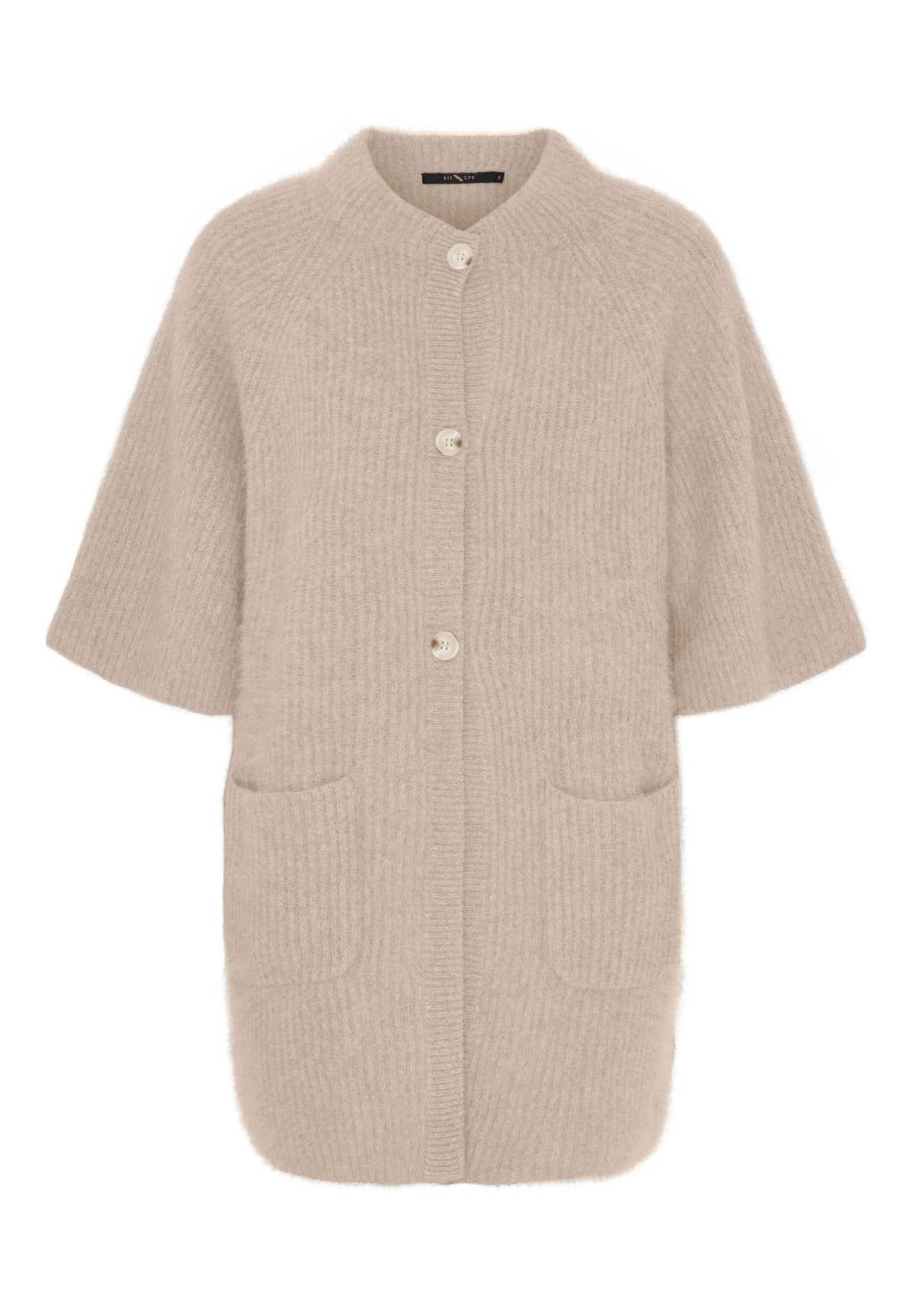 BTFCPH BTFKAROLINE Cardigan i vaskebjørnsgarn Cardigans Light Beige