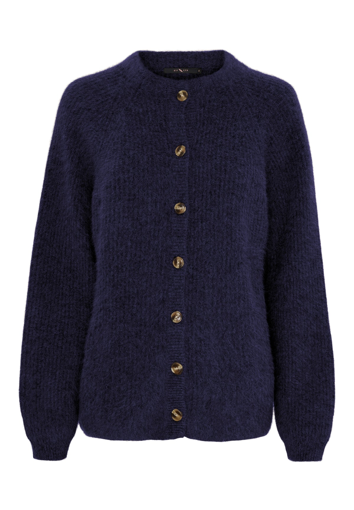 BTFCPH BTFNINA Cashmere cardigan med vaskebjørnsgarn Cardigans Blå