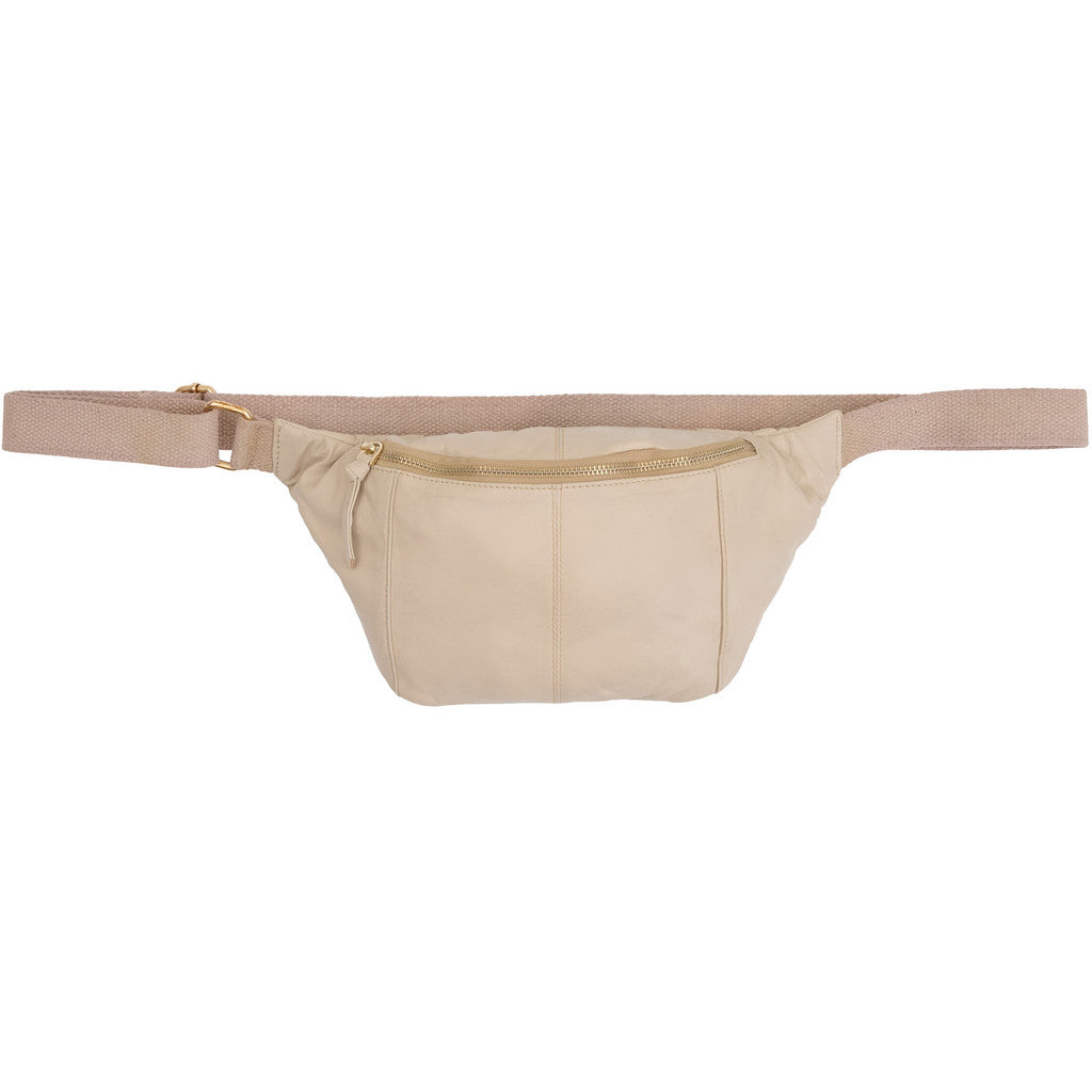 Orchid Bæltetaske i læder med canvas rem Tasker Sand w. Light Gold Acc.