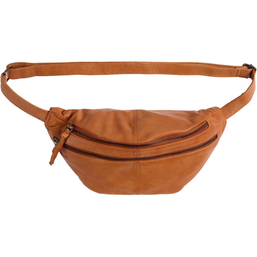 Orchid Bæltetaske med læderstrop Tasker Brun