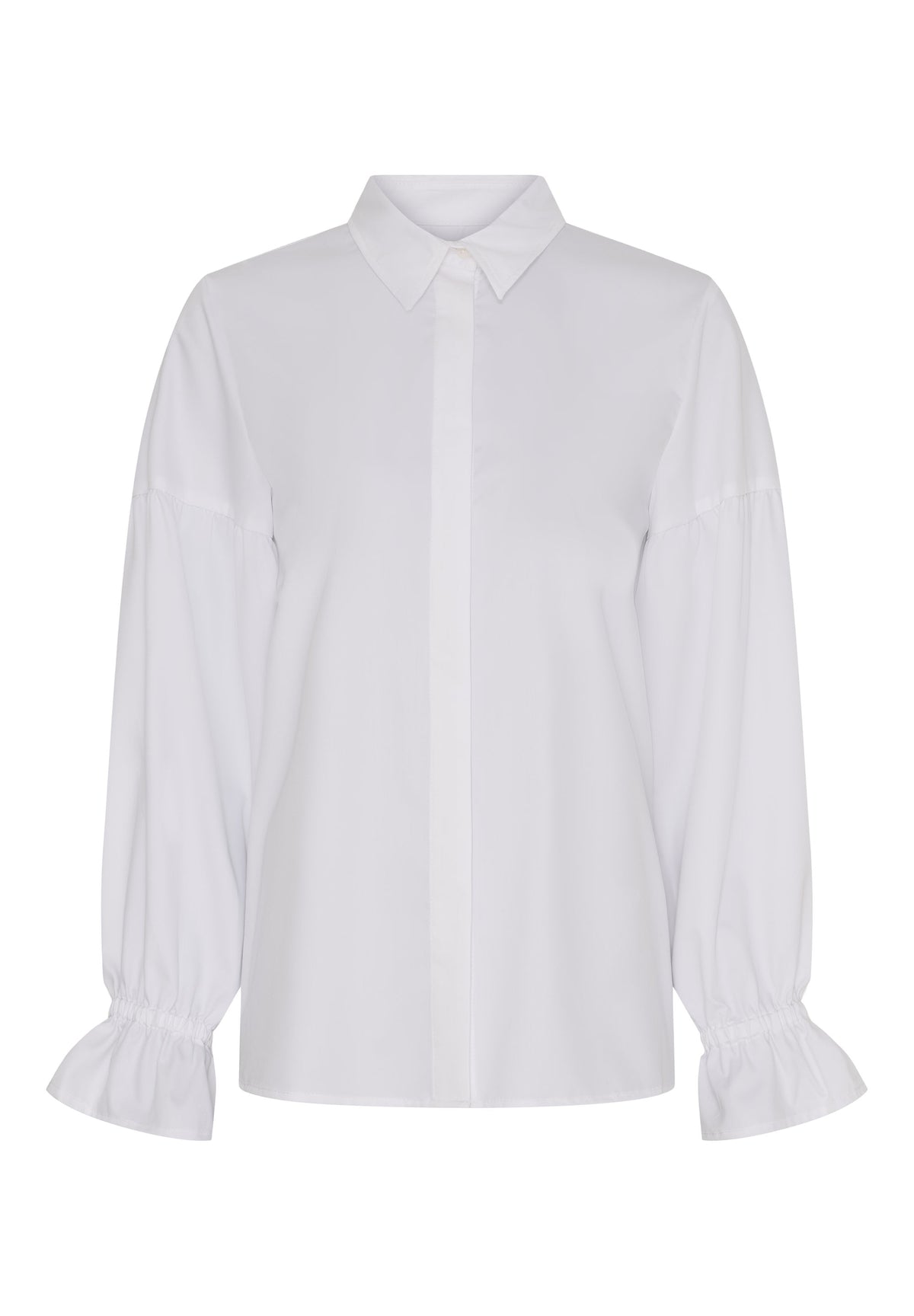 BTFCPH Bambusskjorte med flæsekant Skjorter Hvid