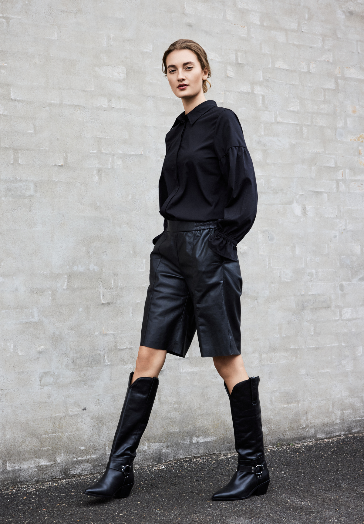 BTFCPH Bambusskjorte med flæsekant Skjorter Sort