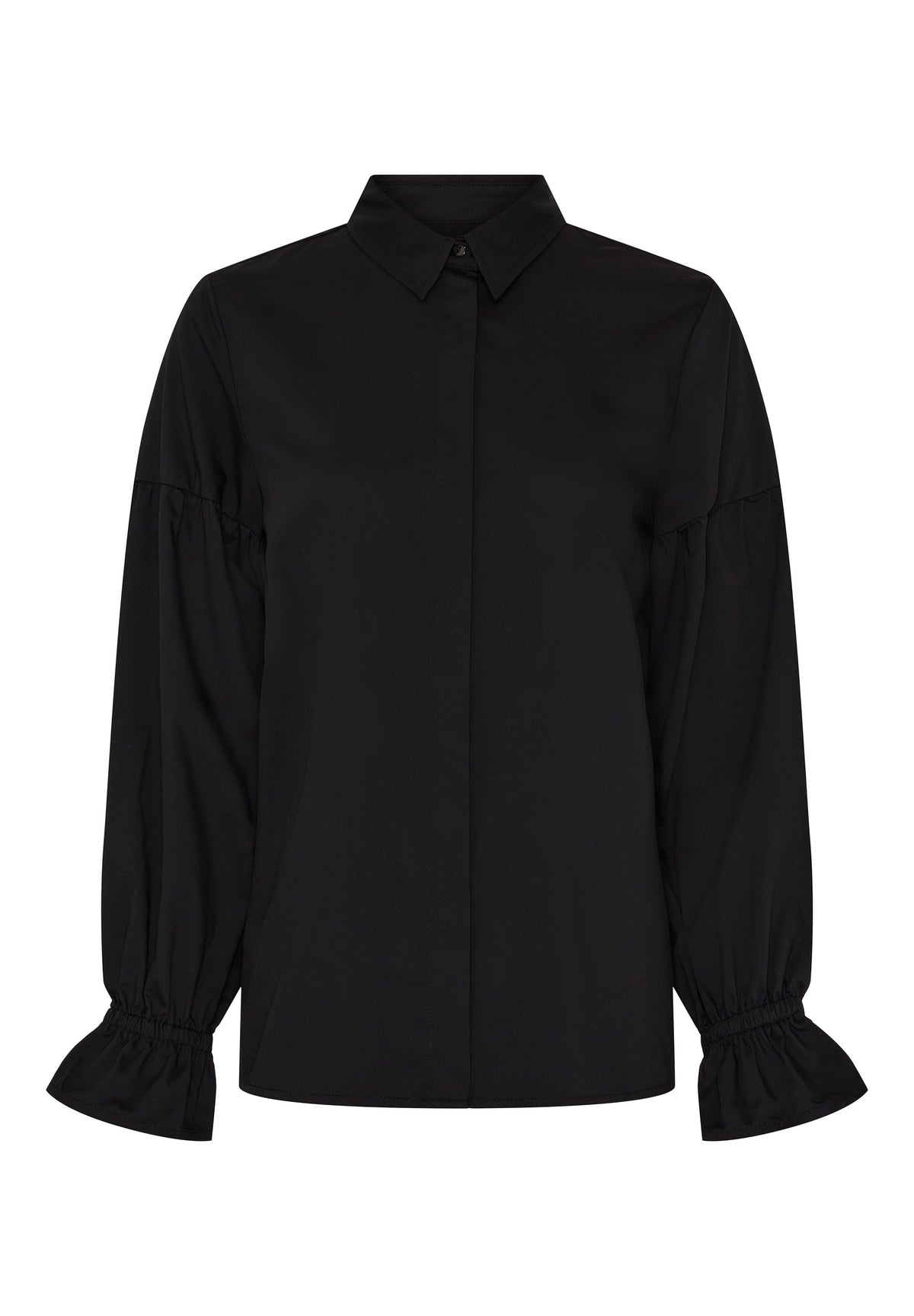 BTFCPH Bambusskjorte med flæsekant Skjorter Sort