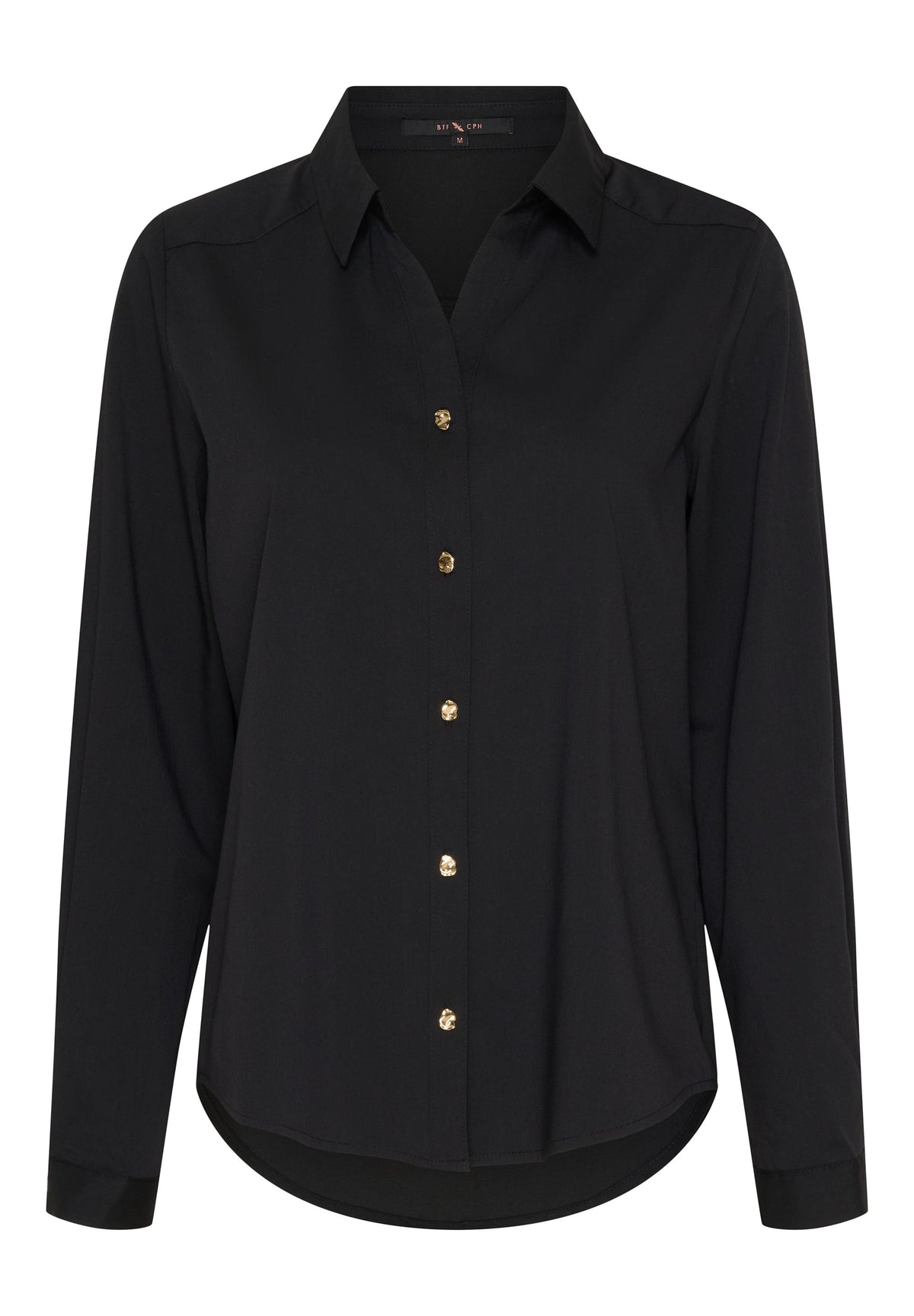 BTFCPH Bambusskjorte med guldknapper Skjorter Sort