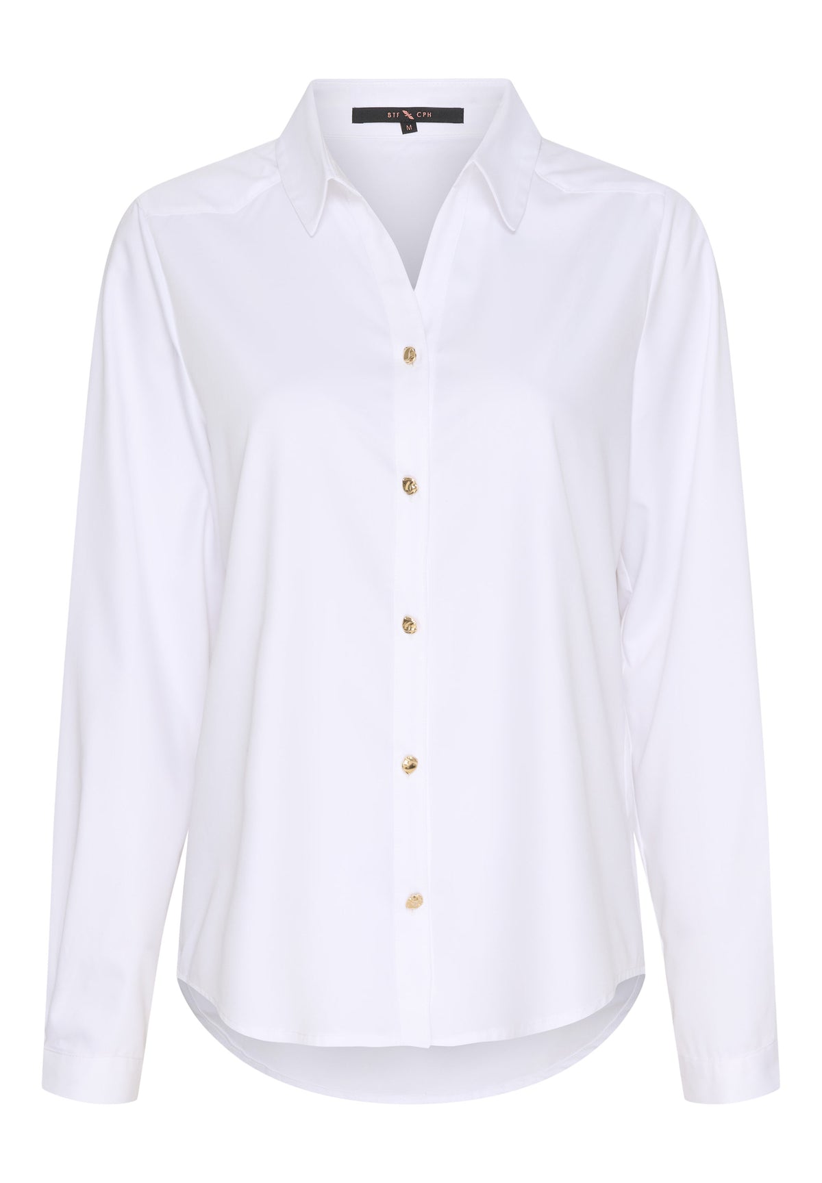 BTFCPH Bambusskjorte med guldknapper Skjorter White w. Gold acc.