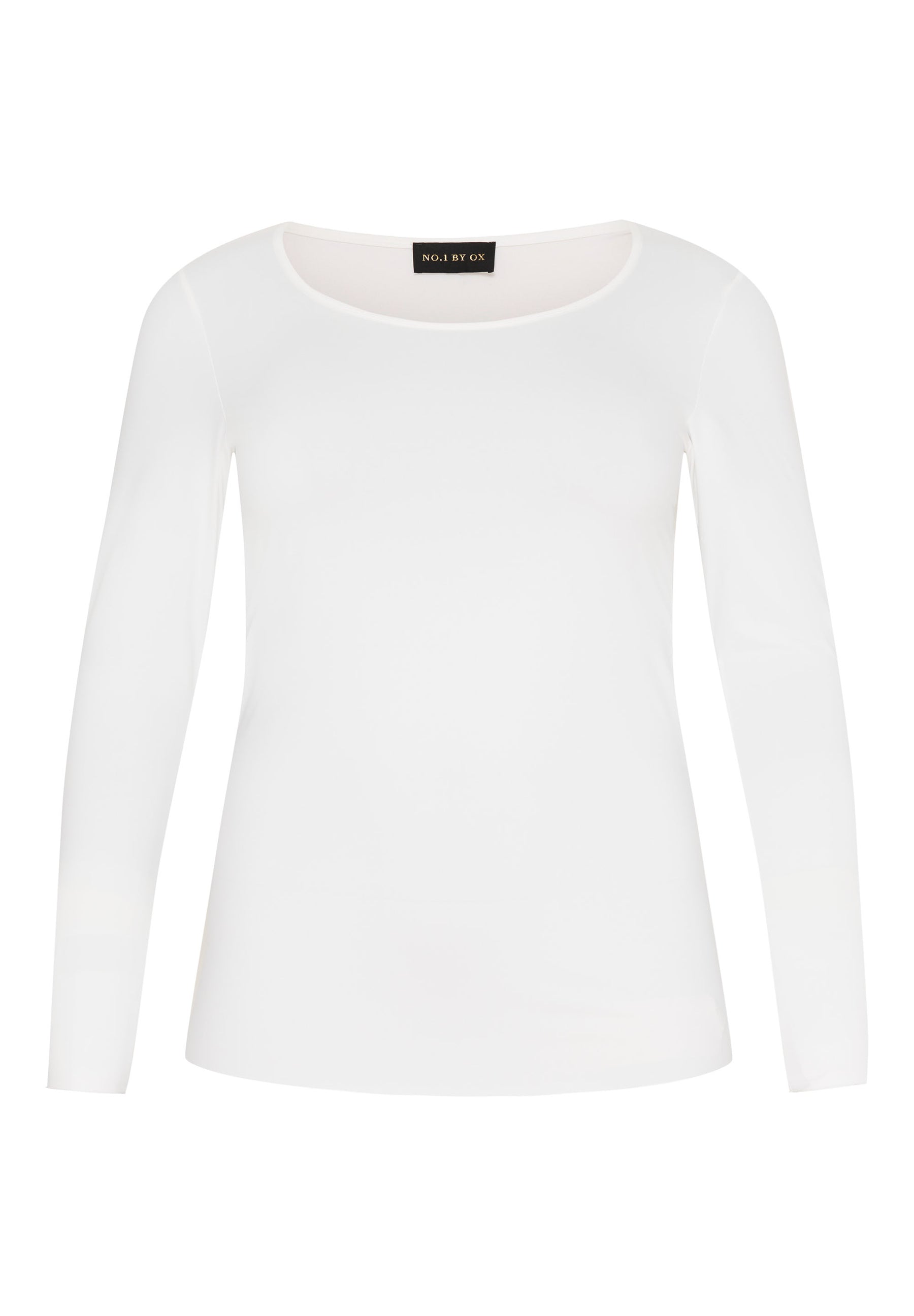 NO. 1 BY OX Basic langærmet T-shirts Hvid