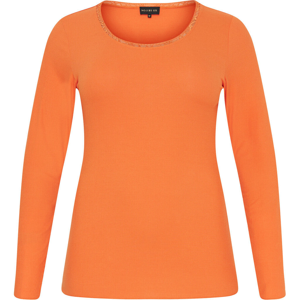 NO. 1 BY OX Basic langærmet T-shirt T-shirts Orange