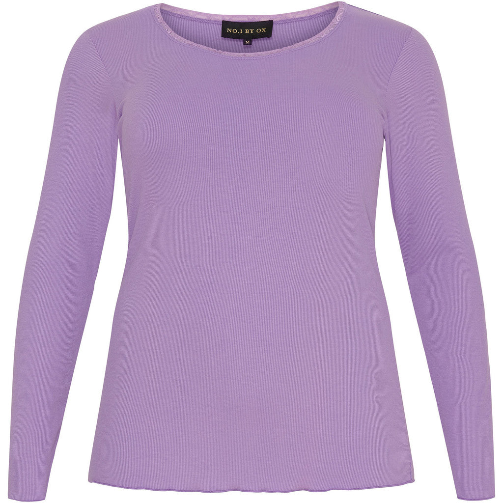 NO. 1 BY OX Basic langærmet T-shirt T-shirts Paisley Purple