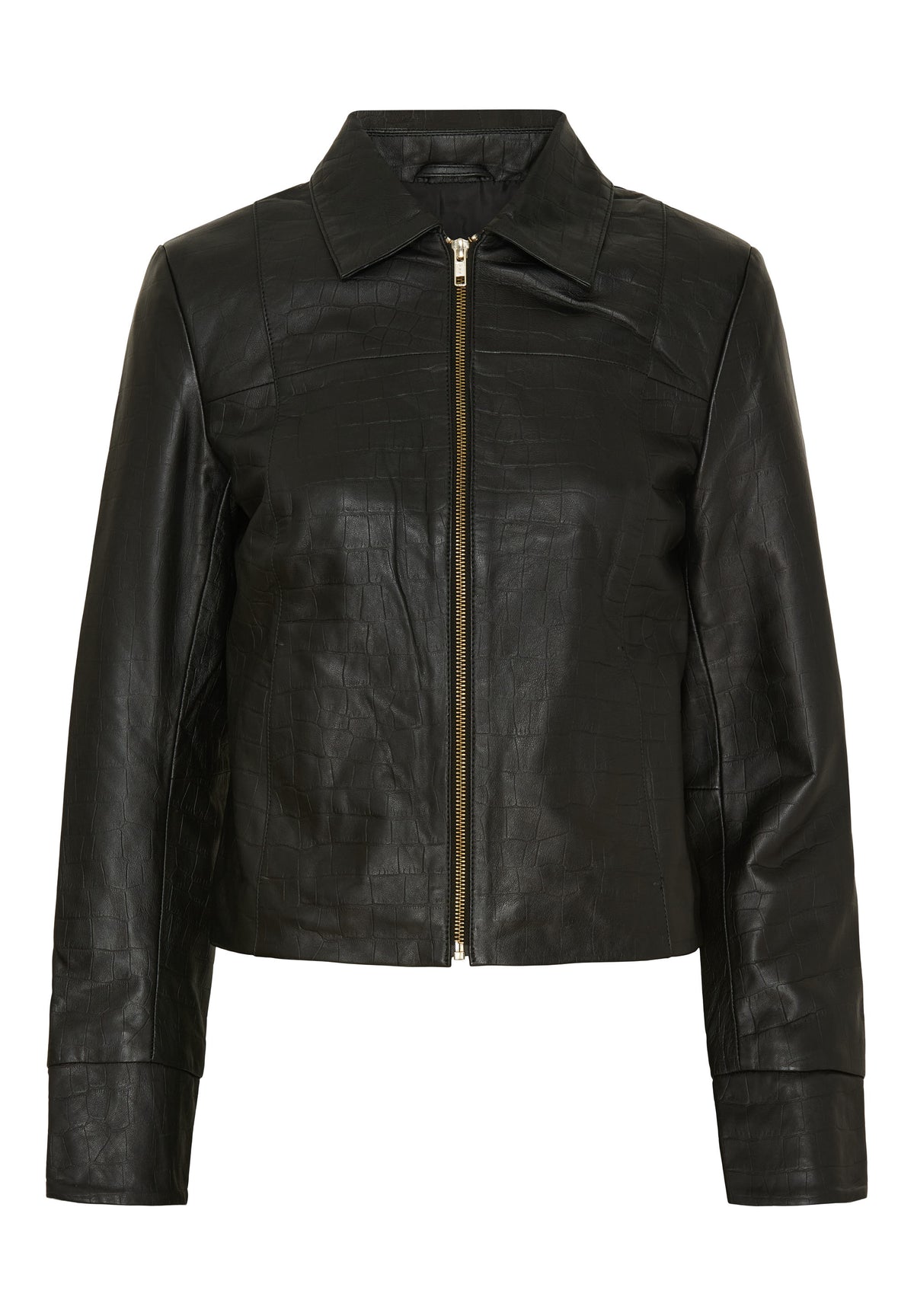 BTFCPH Biker i krokodillepræget læder Jakker Sort