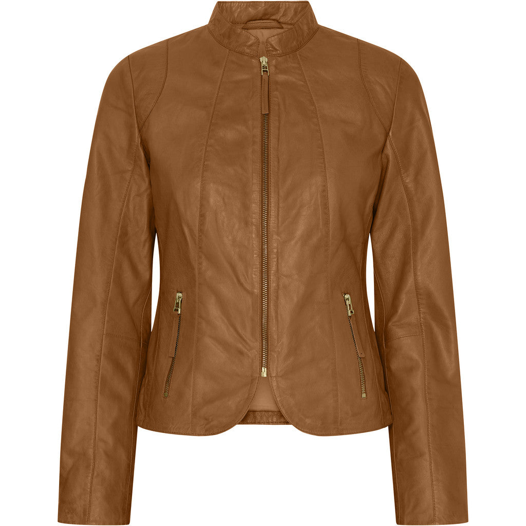 BTFCPH Biker læderjakke Jakker Caramel w. Light Gold acc.