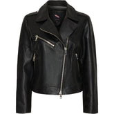 BTFCPH Bikerjakke i blødt læder Jakker Sort