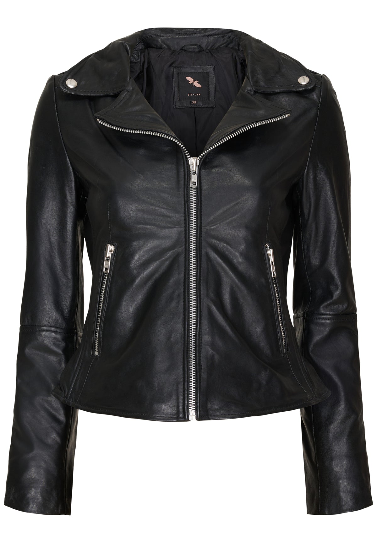 BTFCPH Bikerjakke i læder Jakker Sort