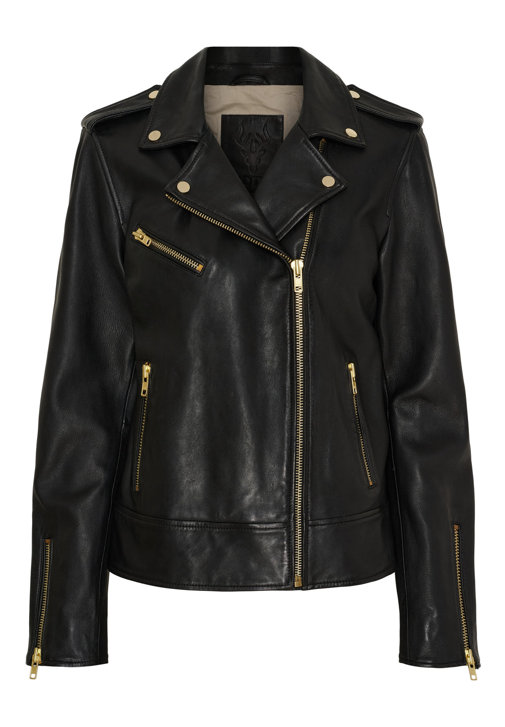 NOTYZ Bikerjakke i læder Jakker Sort