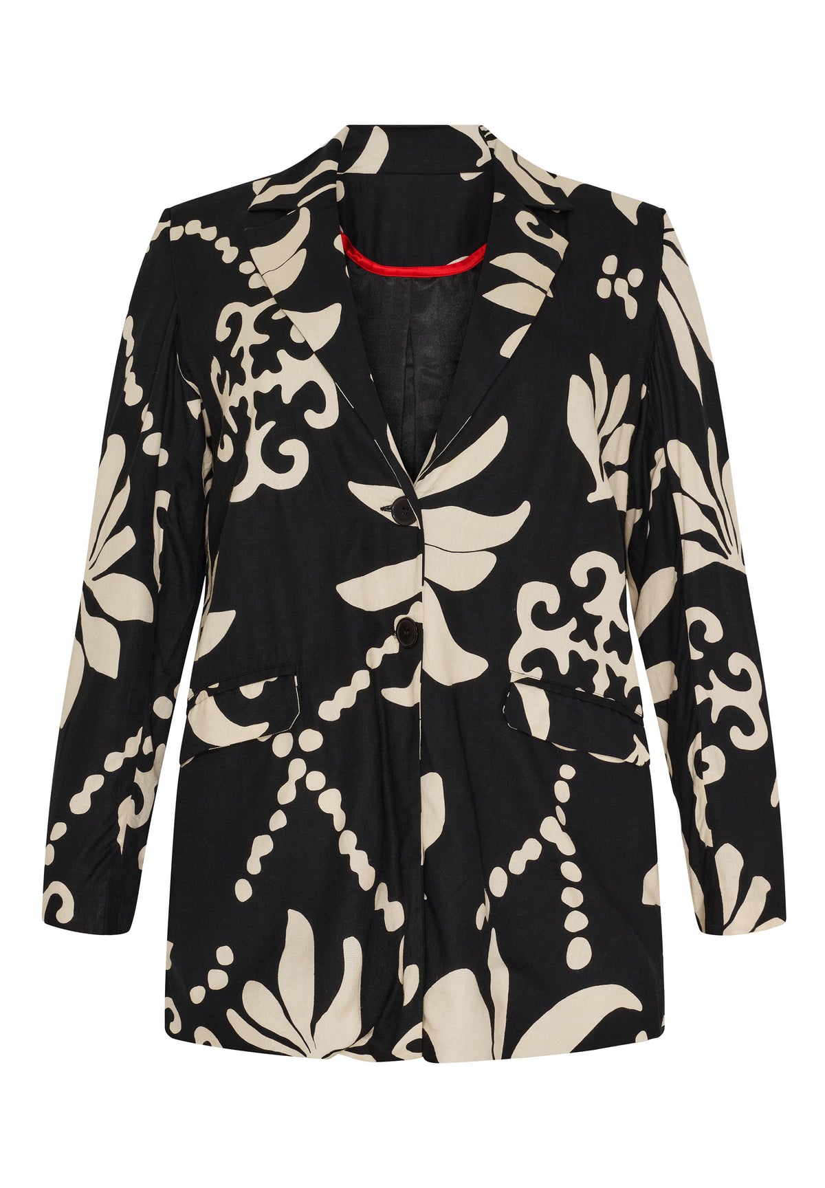 NO. 1 BY OX Blazer Blazers Black/White leaf print