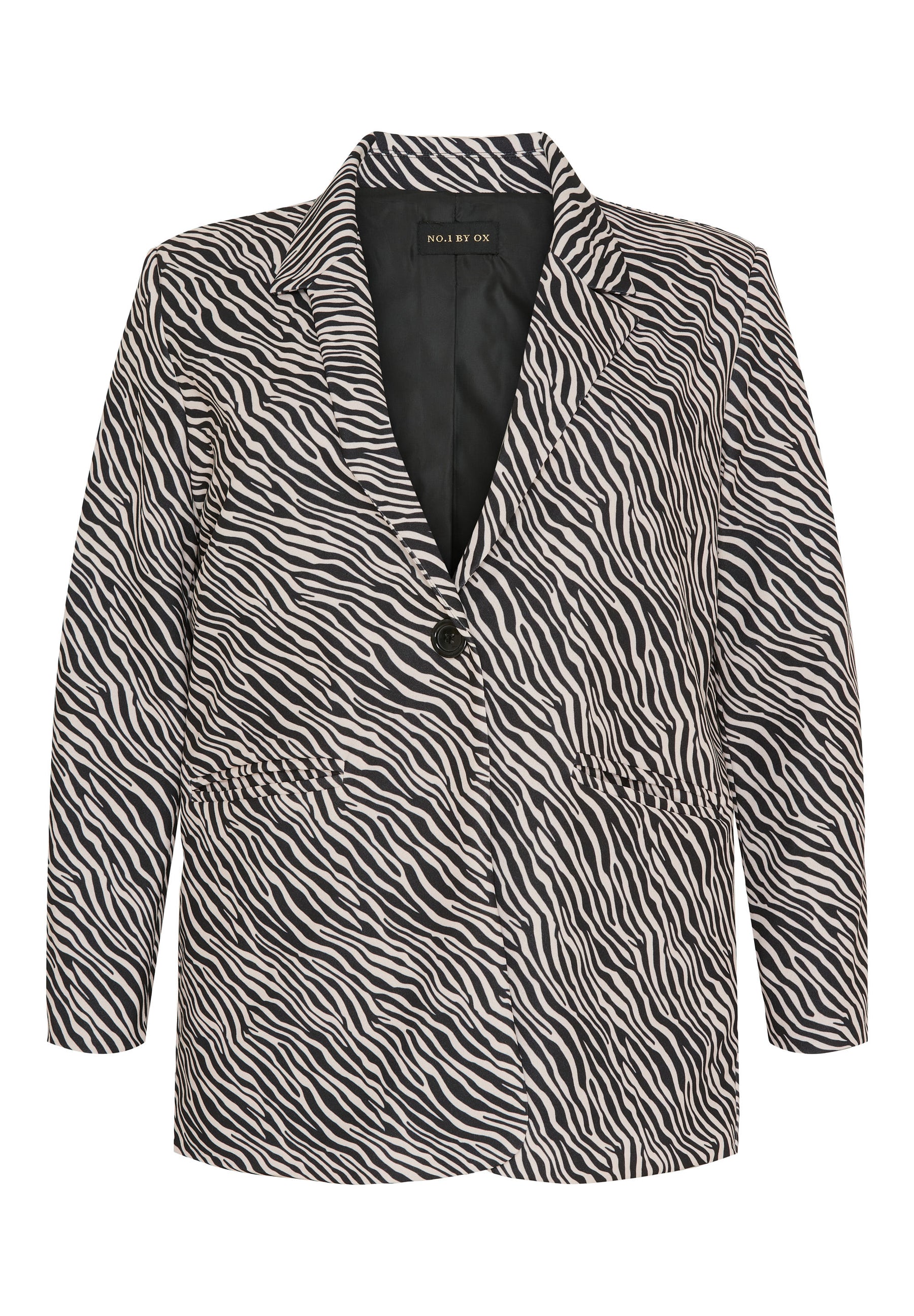 NO. 1 BY OX Blazer med dyreprint Blazers Off White / Black Zebra Print