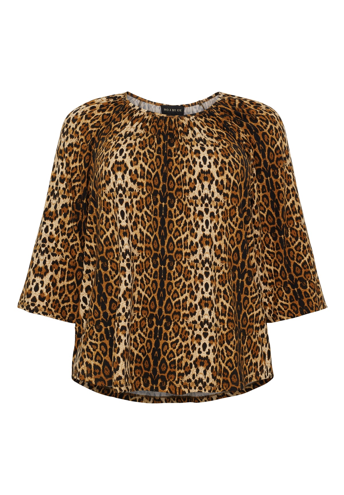 NO. 1 BY OX Bluse med leopardprint Bluser Brown Leopard print
