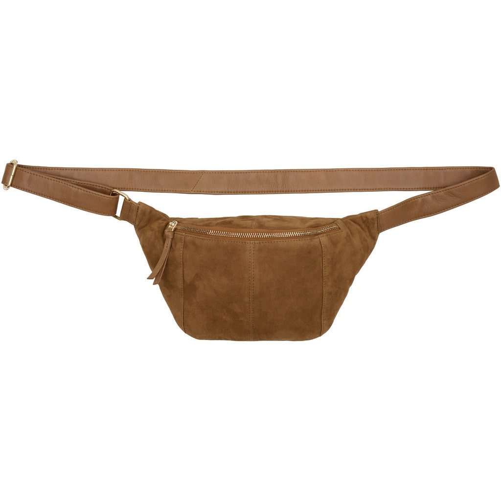 BTFCPH Bumbag i ruskind Tasker Caramel w. Light Gold acc.