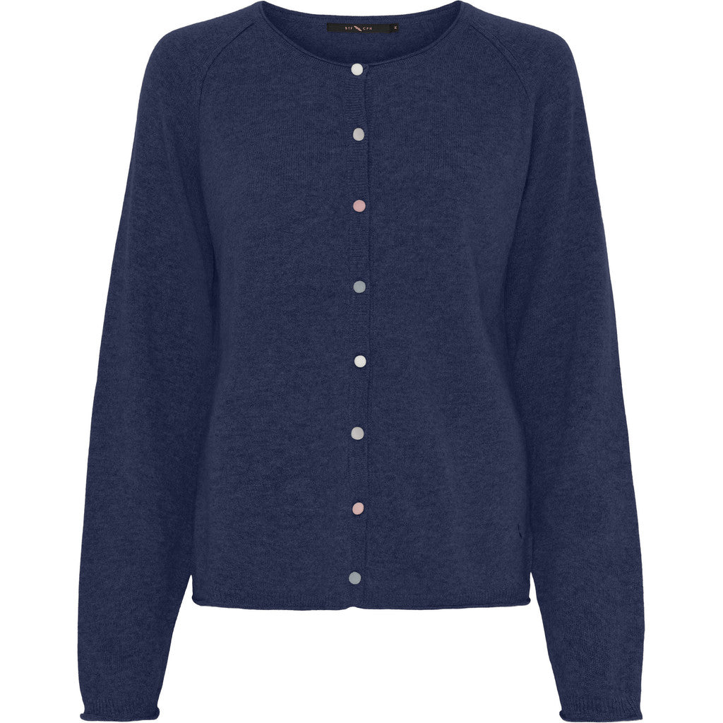BTFCPH Cardigan i cashmere blanding Cardigans Midnight Blue Melange-new