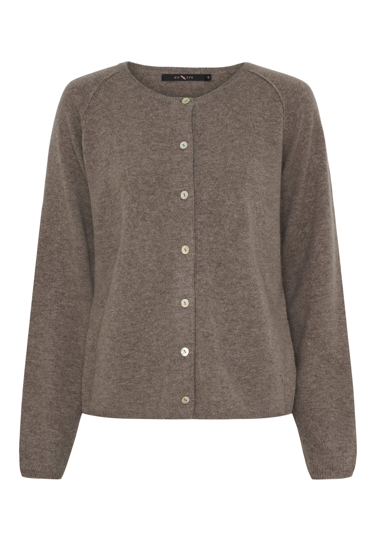 BTFCPH Cardigan i cashmere blanding Cardigans Ash Brown Melange