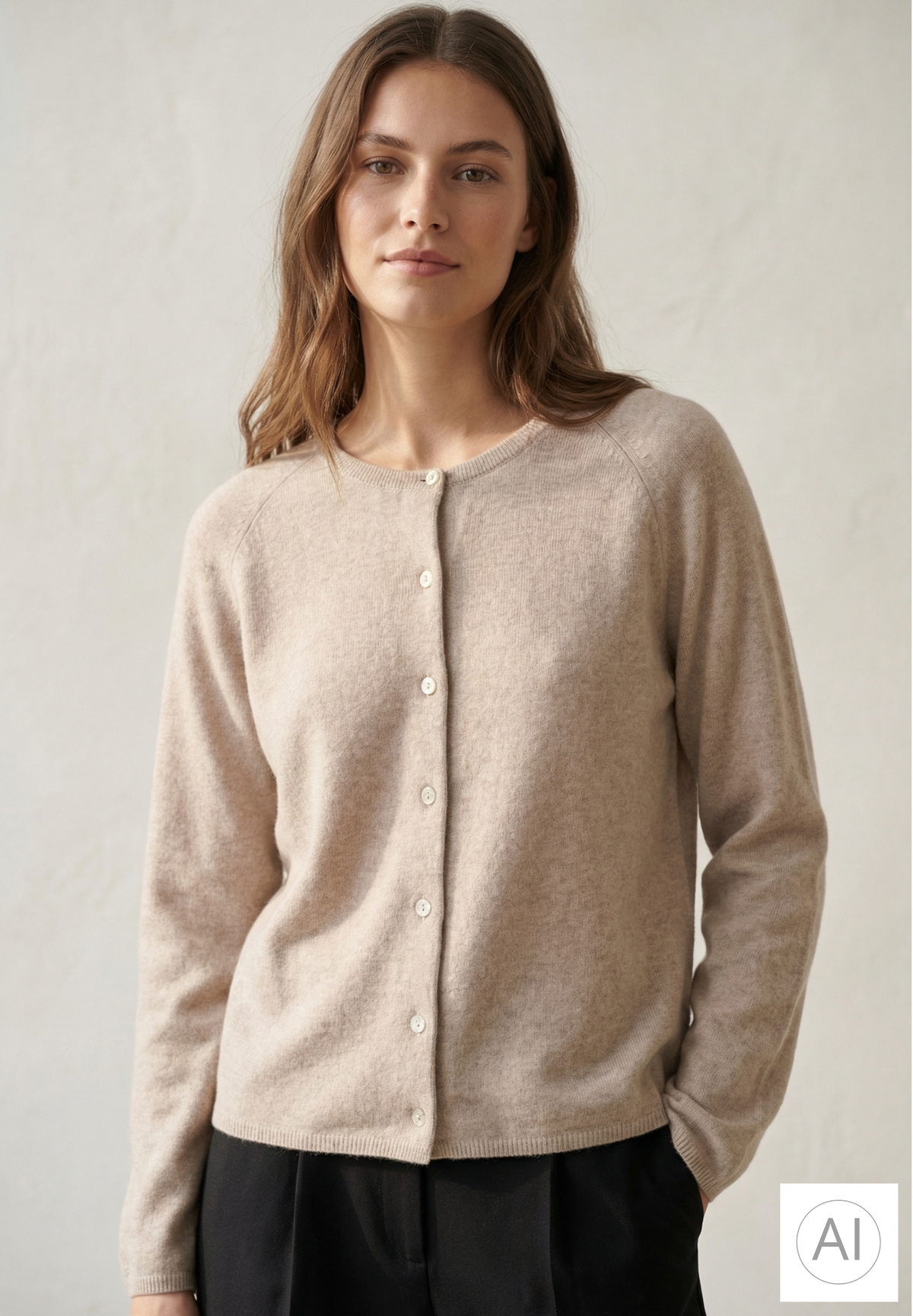 BTFCPH Cardigan i cashmere blanding Cardigans Beige