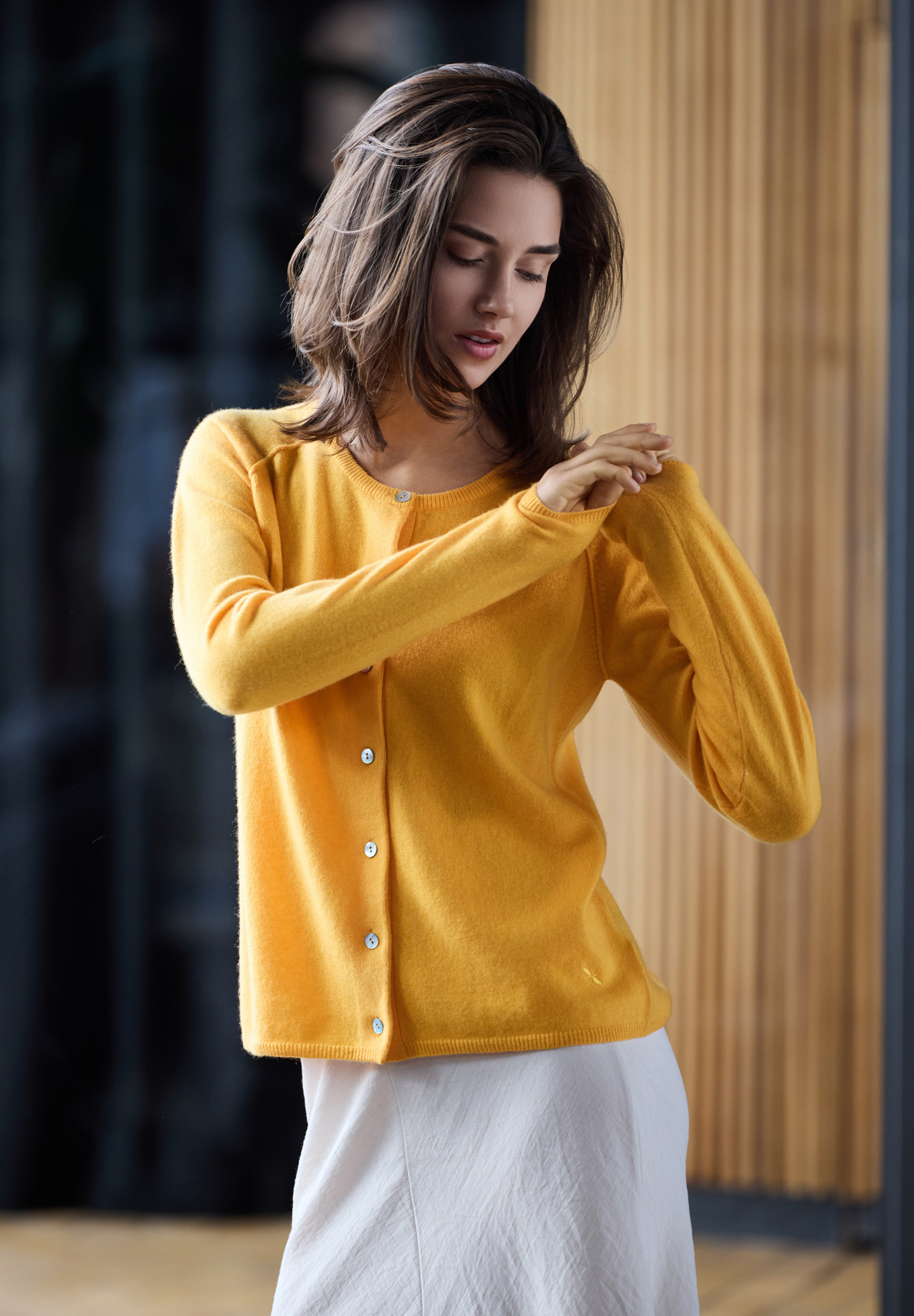 BTFCPH Cardigan i cashmere blanding Cardigans Gul