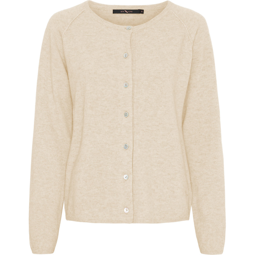 BTFCPH Cardigan i cashmere blanding Cardigans Ivory Melange