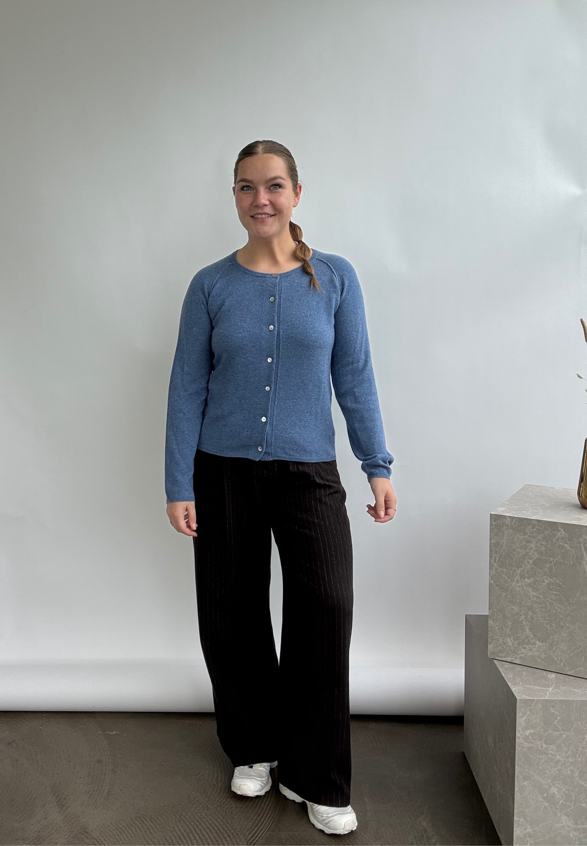 BTFCPH Cardigan i cashmere blanding Cardigans Royal Blue Melange