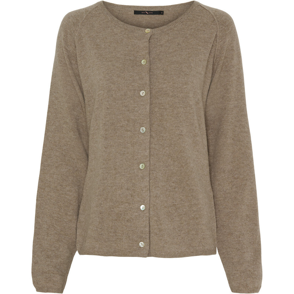 BTFCPH Cardigan i cashmere blanding Cardigans Taupe Melange