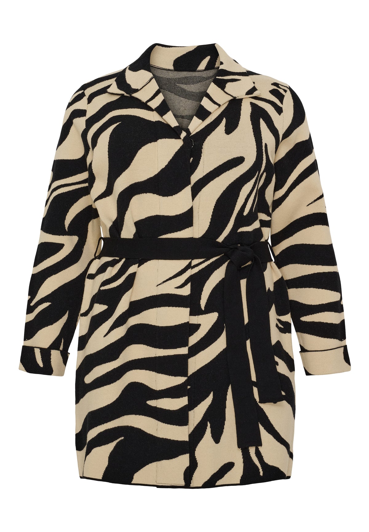 NO. 1 BY OX Cardigan med bindebånd Cardigans Camel Leo Print