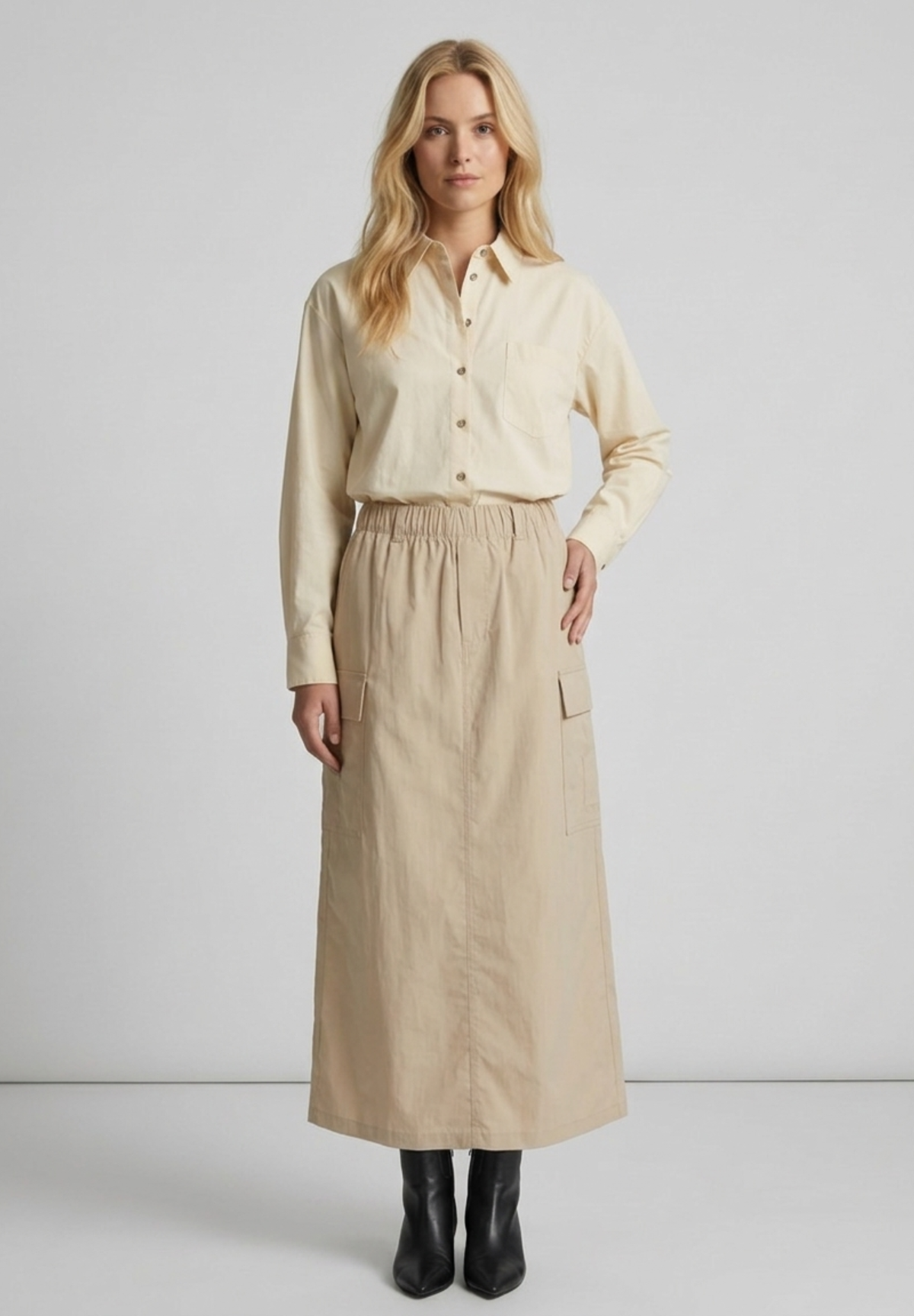 NOTYZ Cargo nederdel Nederdele Beige