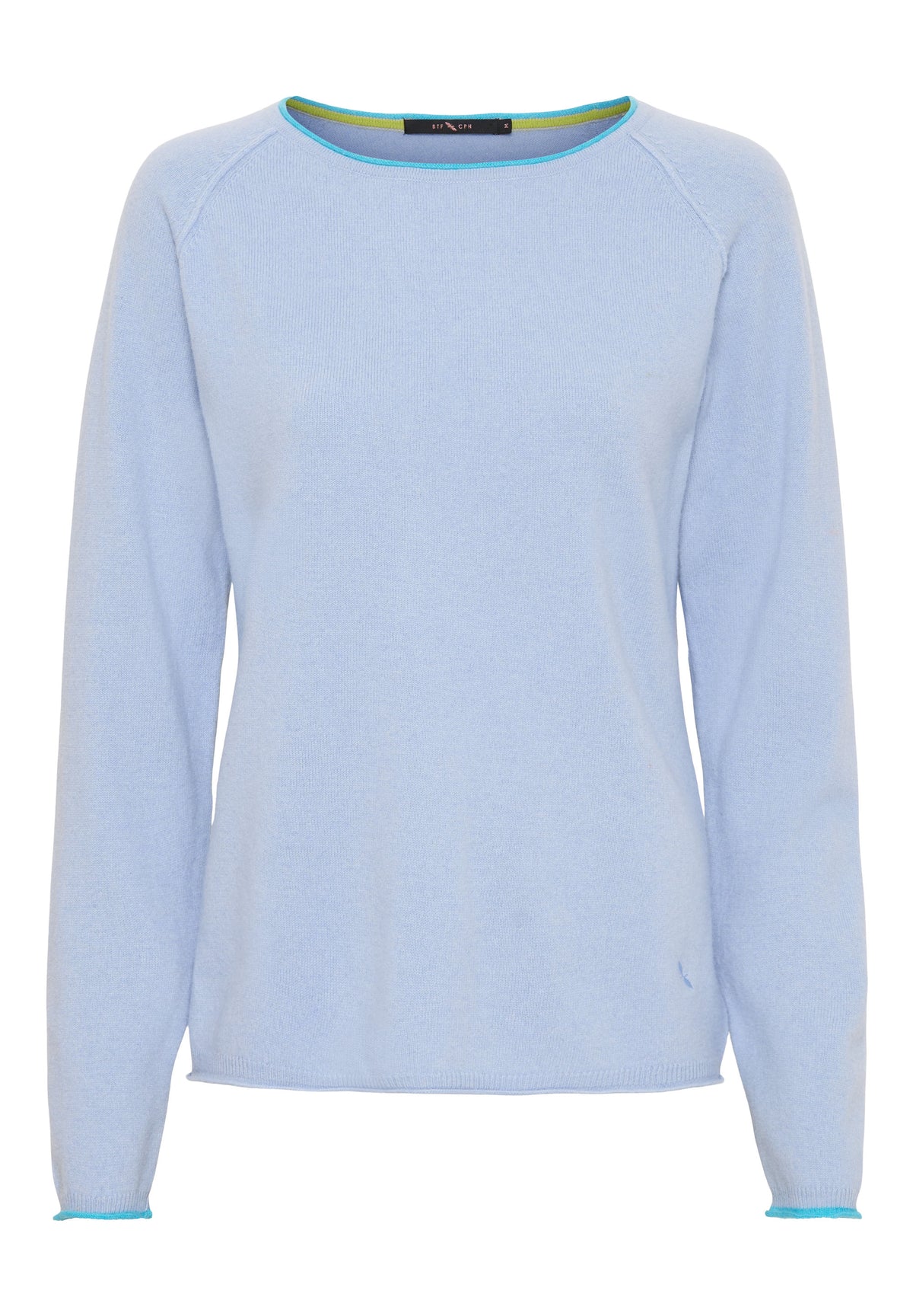 BTFCPH Pullover i cashmere blanding med strib Pullovers Blå