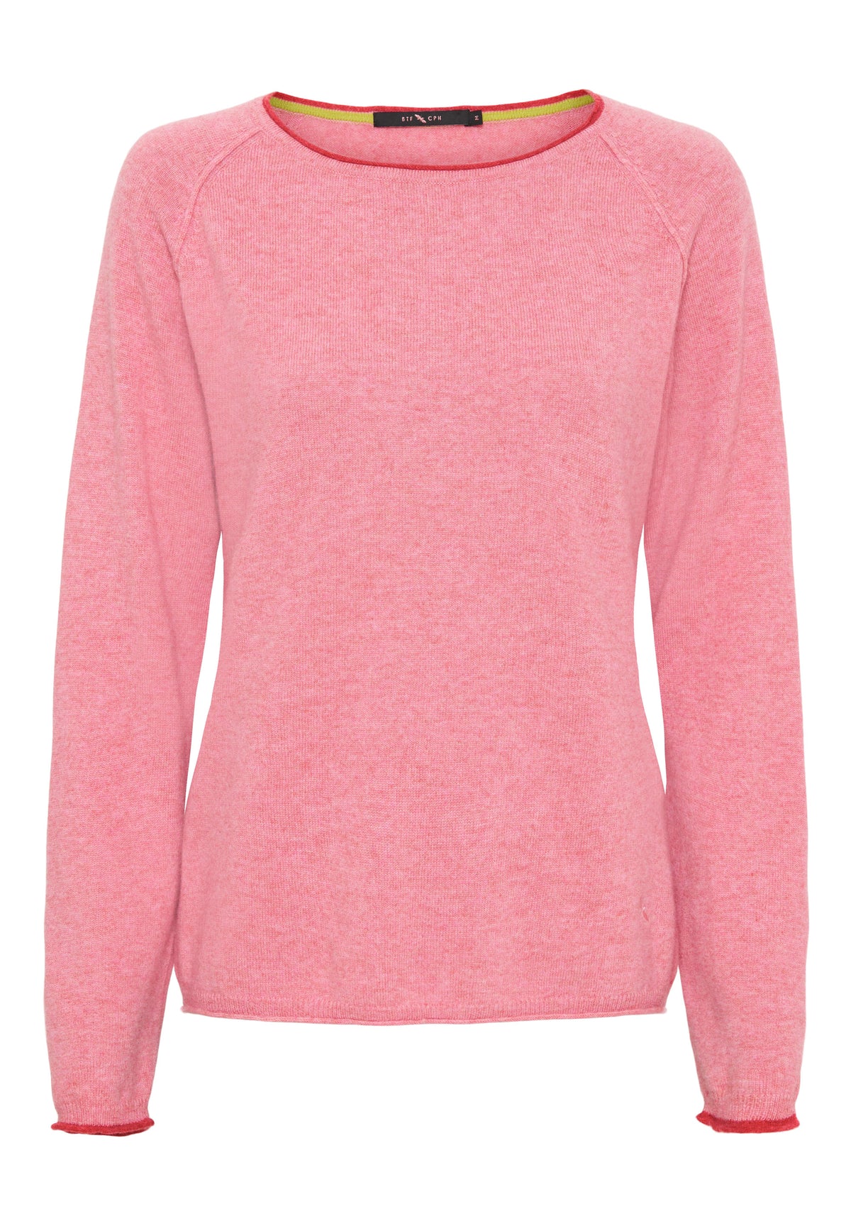 BTFCPH Pullover i cashmere blanding med strib Pullovers Rosa