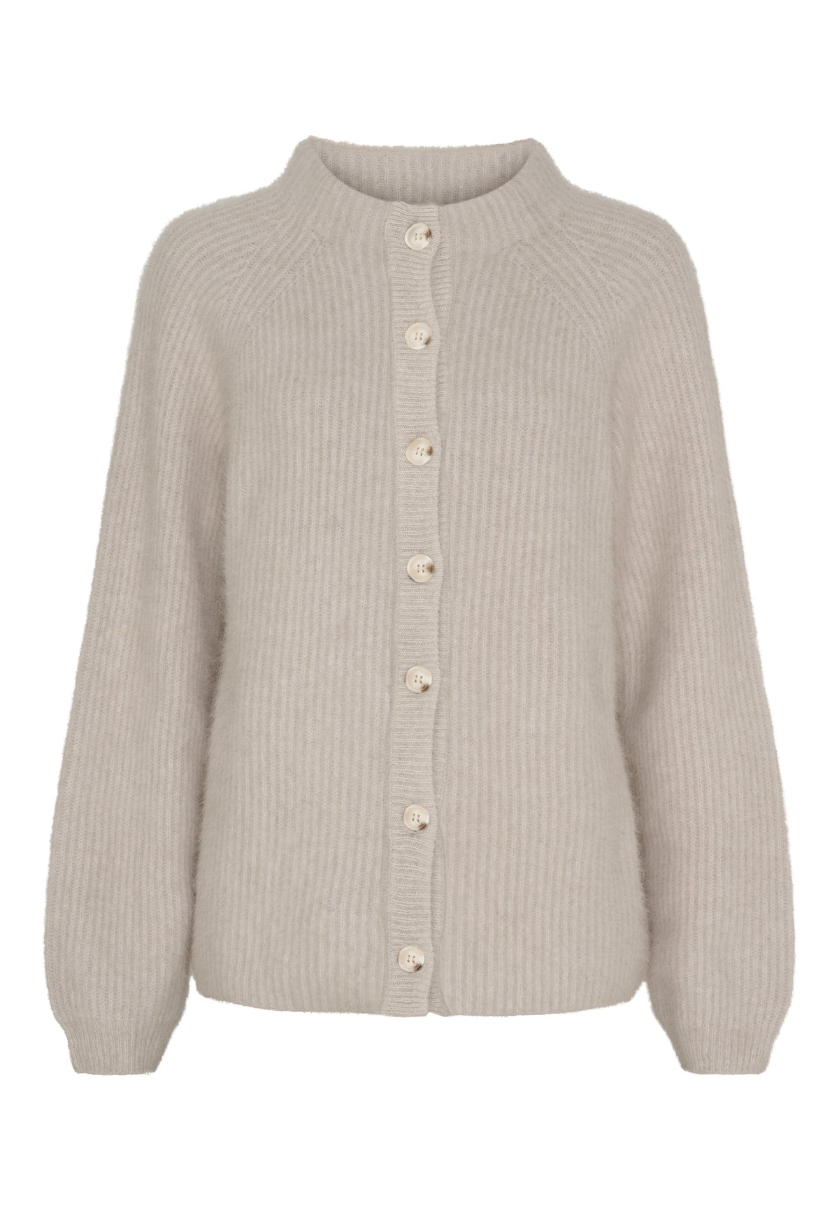 BTFCPH Cashmere cardigan med vaskebjørns-garn Cardigans Light Beige