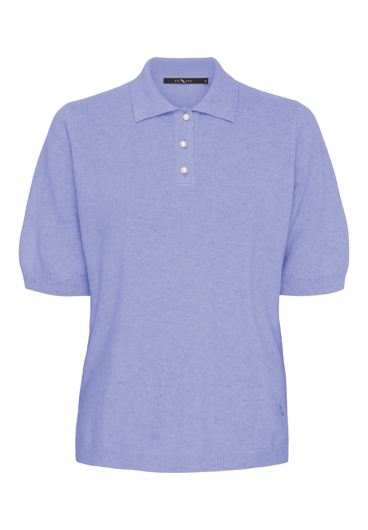 BTFCPH Cashmere pullover med korte ærmer Pullovers Lavander Blue Melange