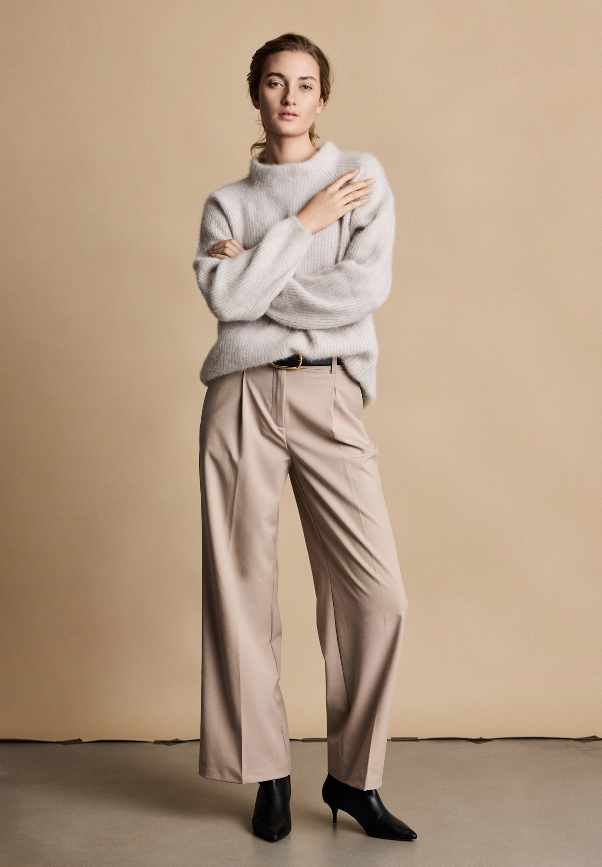 BTFCPH Cashmere strik med vaskebjørns-garn Pullovers Light Beige