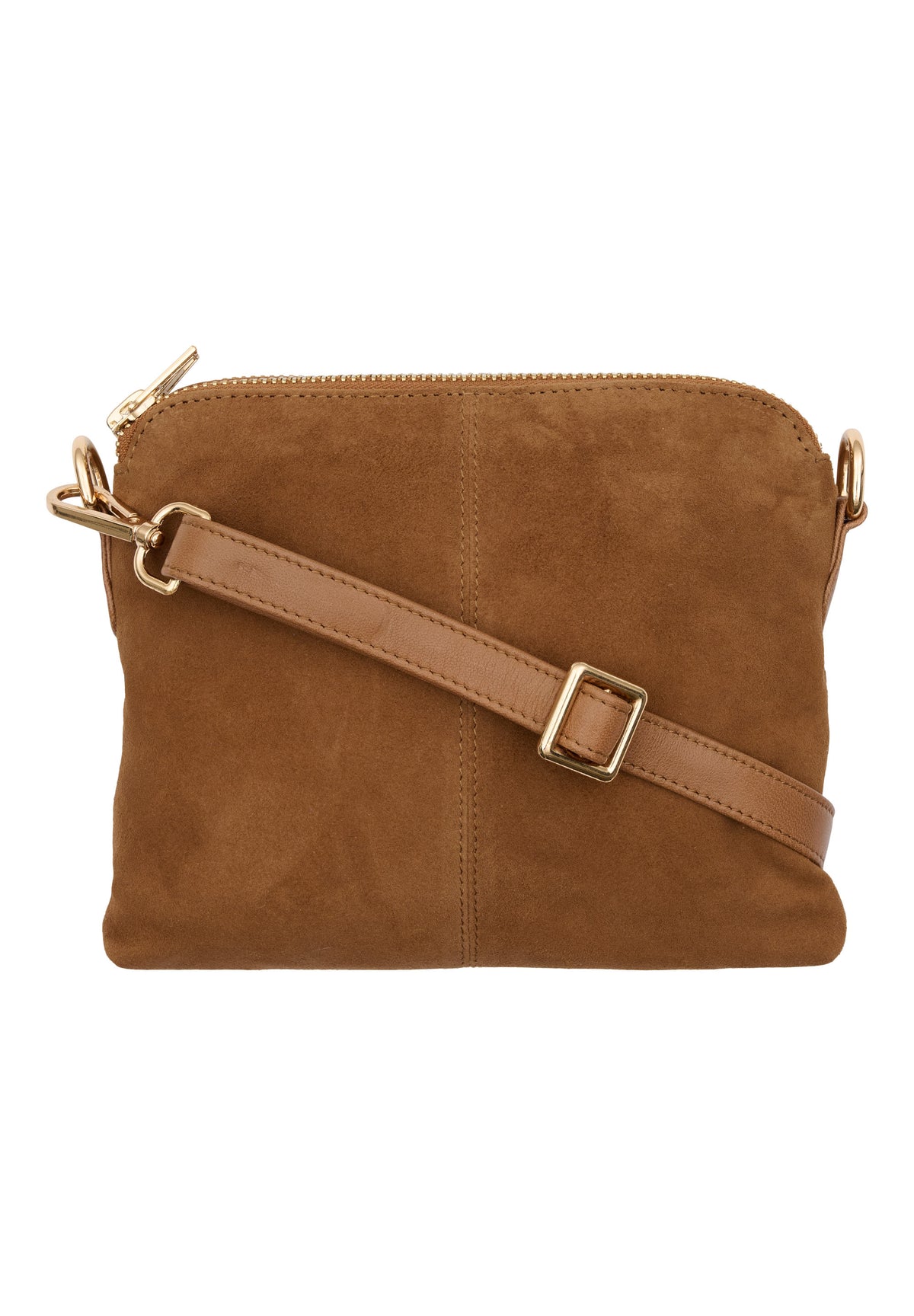 BTFCPH Clutch i ruskind Tasker Caramel w. Light Gold acc.