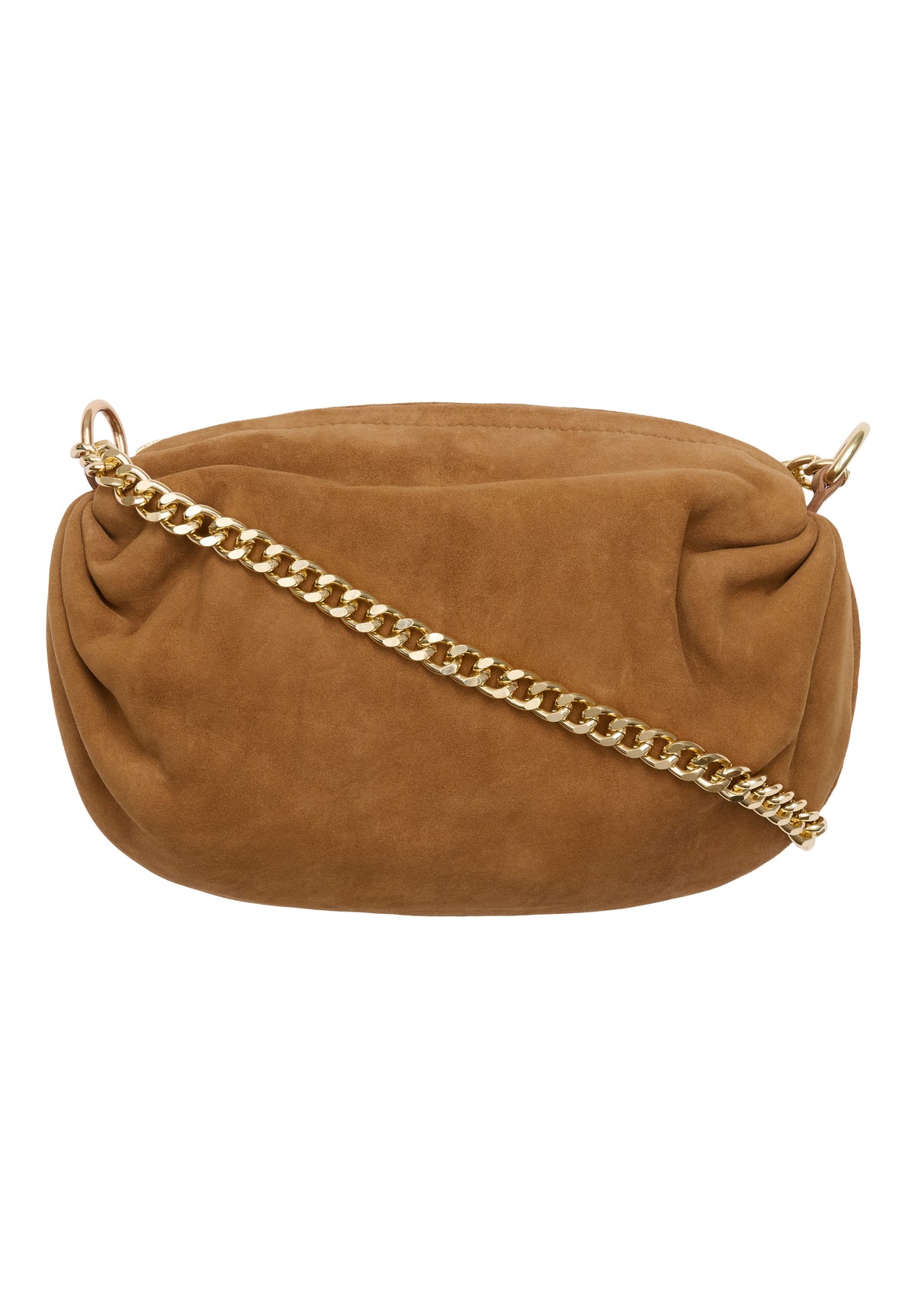 BTFCPH Crossbody clutch i ruskind Tasker Caramel w. Light Gold acc.