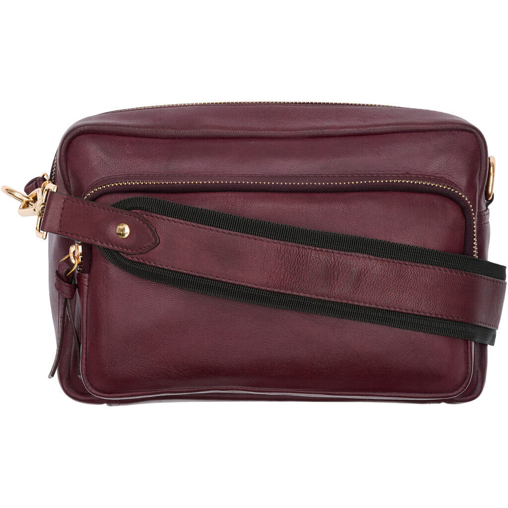 Orchid Crossbody clutch i skind Tasker Windsor Wine w. light gold acc.