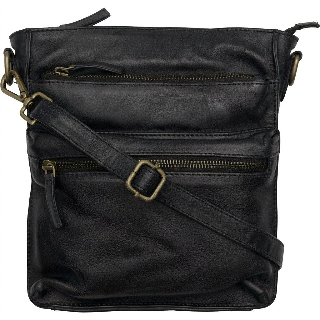 Orchid Crossbody i læder Tasker Sort
