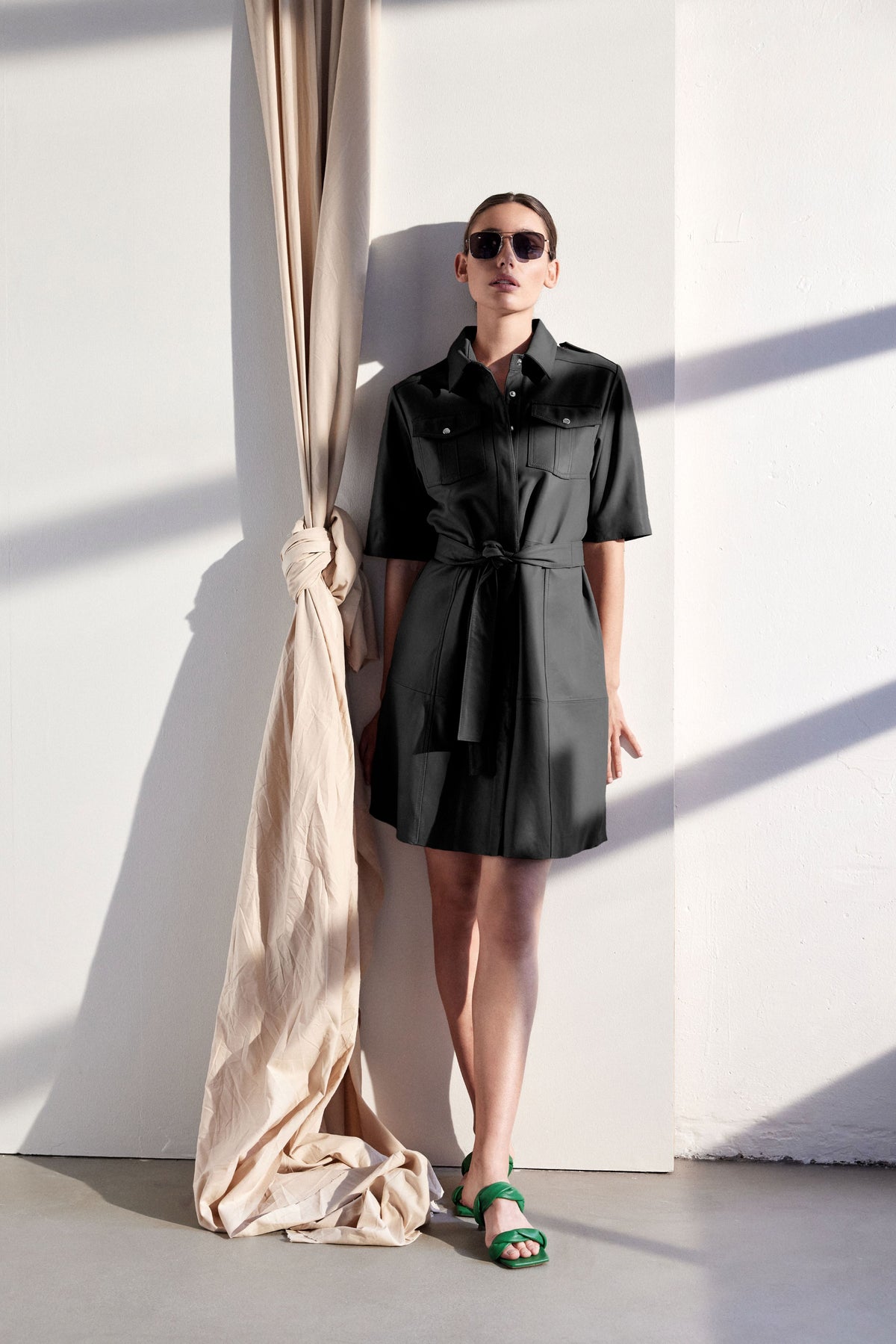 BTFCPH Skindkjole med bindebånd Kjoler Sort