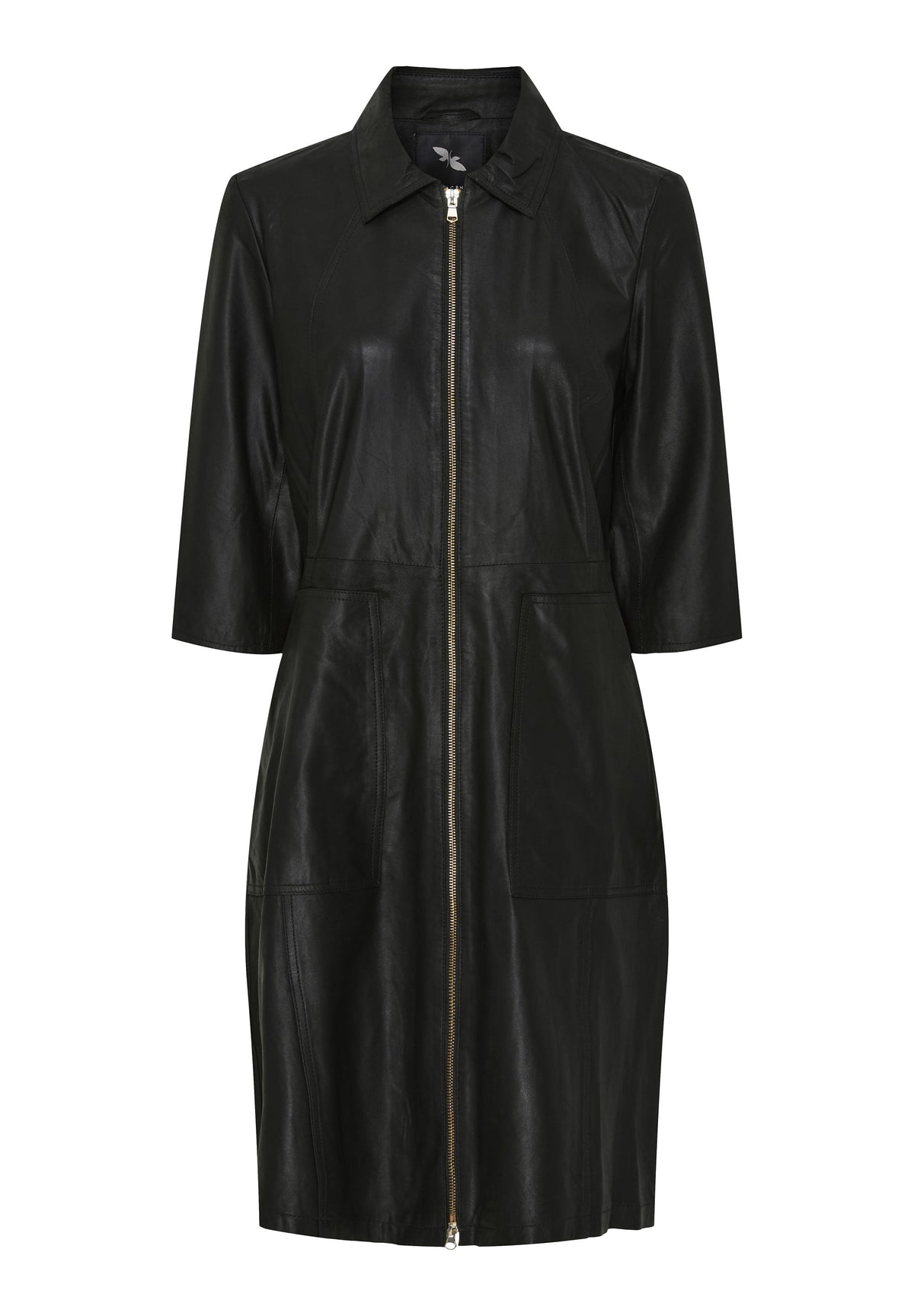 BTFCPH Kjole i læder med lynlås Kjoler Sort